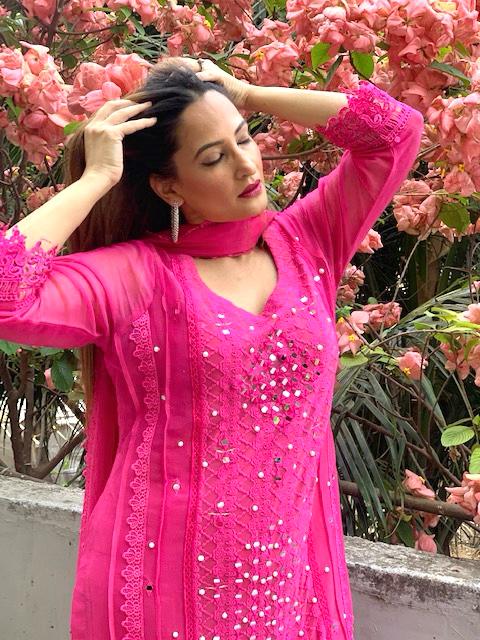 ISSA FUSCHIA PINK ROSE - MaisonDuModa 3 Piece Dress