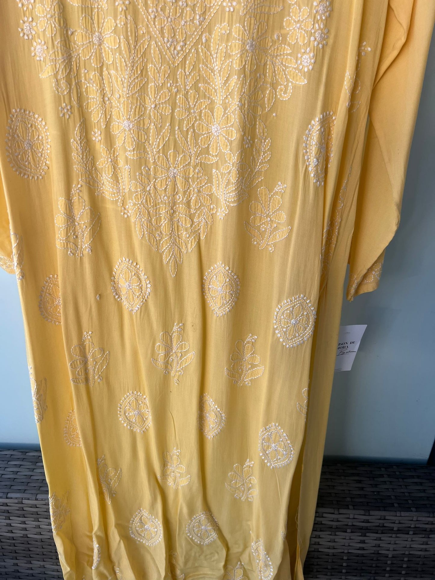 Yellow Chikankari kurta - MaisonDuModa Kurta