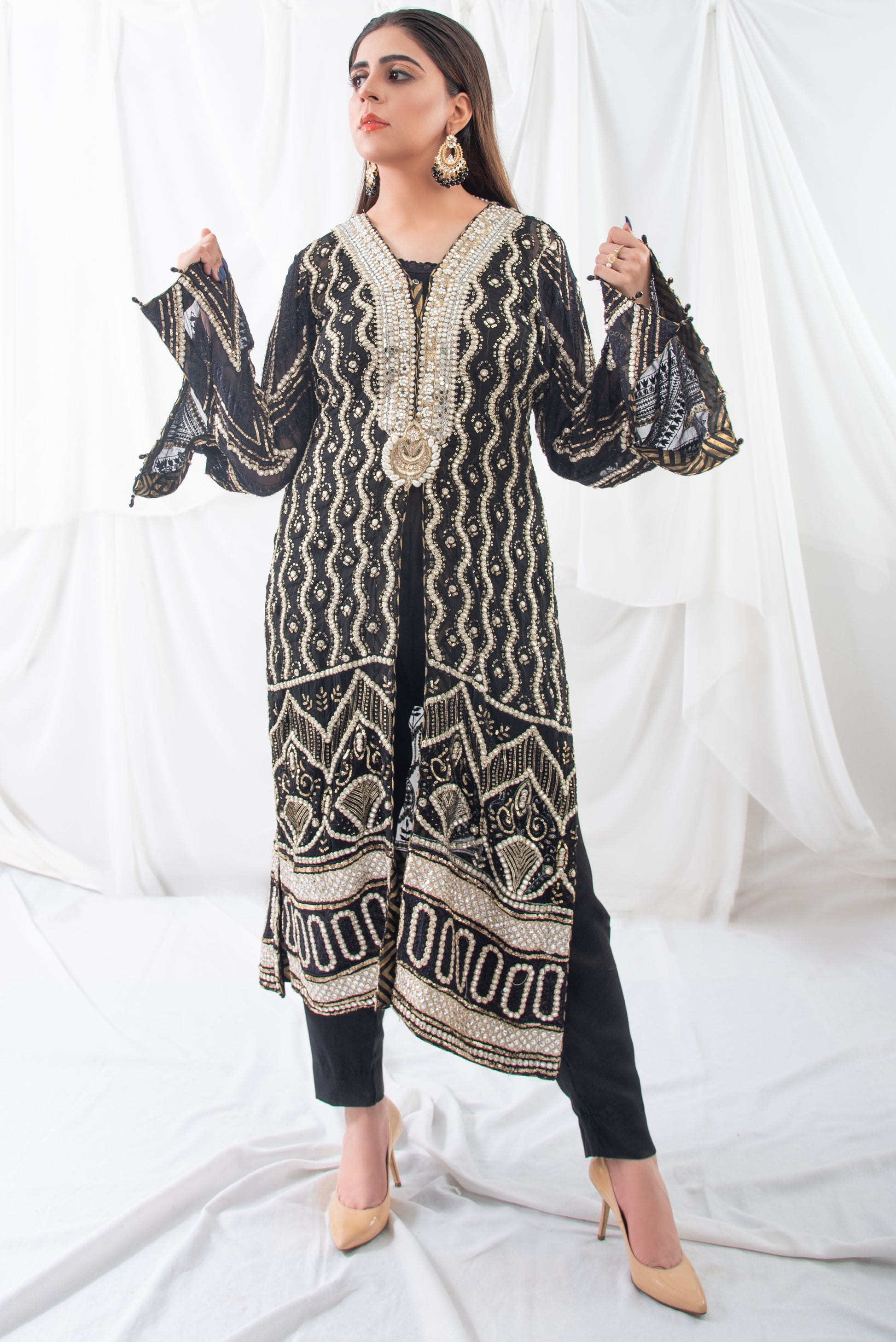 Black & Gold Outfit - MaisonDuModa 2 Piece Dress