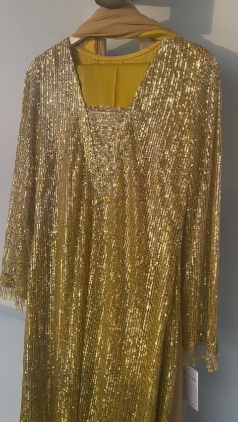 Golden Ombre Sequence Dress