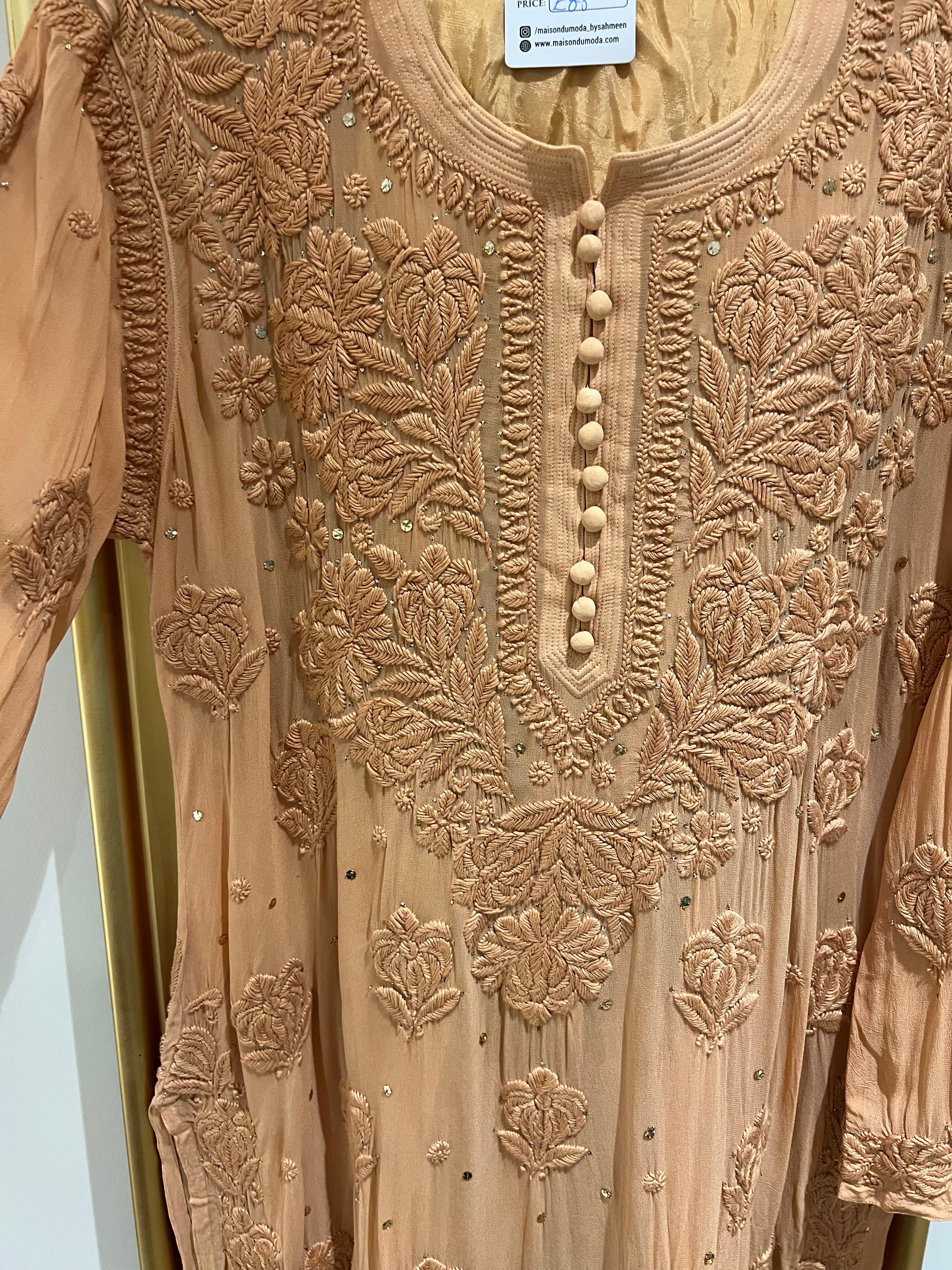 Beige Nude brown mukesh set!