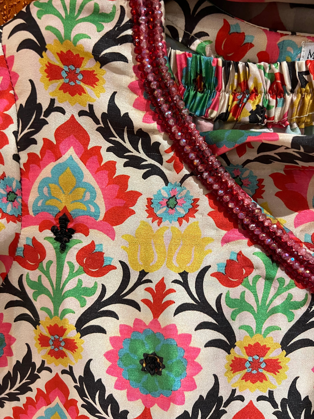 Short printed farshi shalwar set! With handwork details !