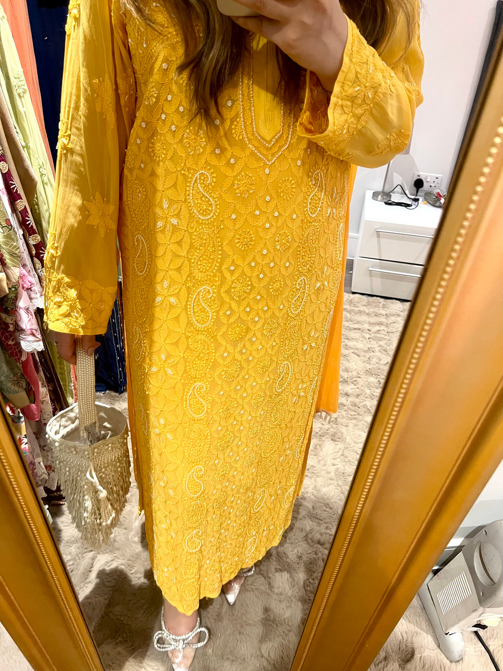 Mango Chikankari Set !