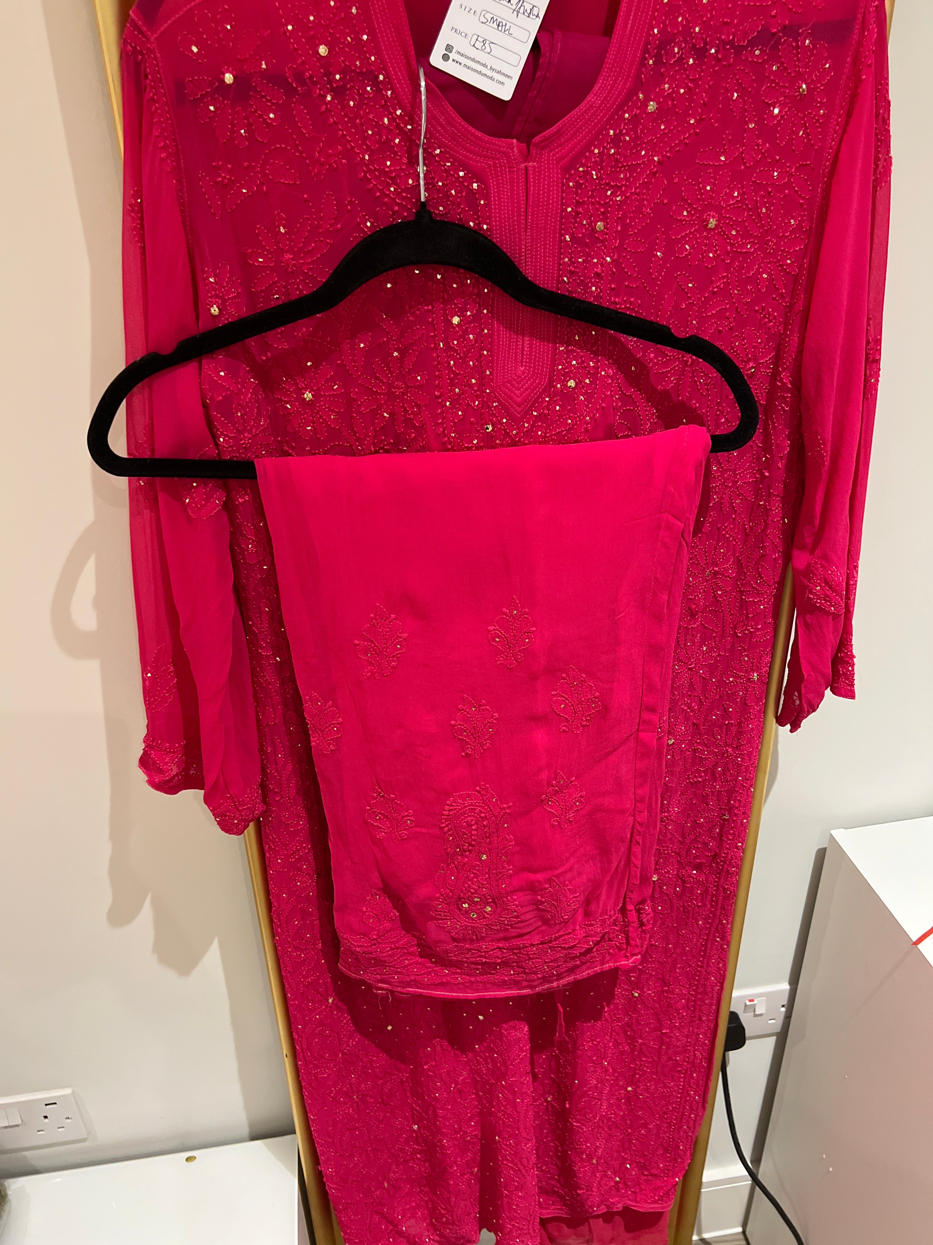 Fuschia Pink Mukesh set !
