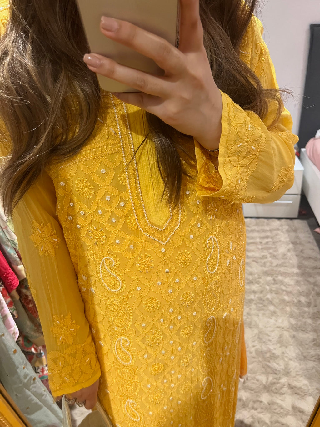 Mango Chikankari Set !