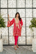 Fuschia Festive Pick - MaisonDuModa 3 Piece Dress