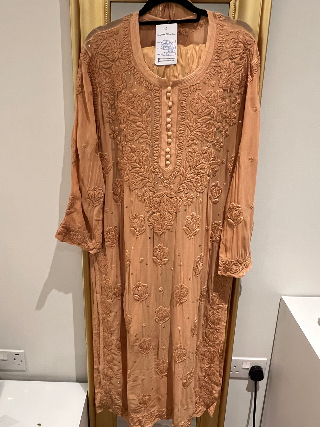 Beige Nude brown mukesh set!
