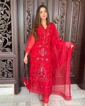 ISSA RED ROSE - MaisonDuModa 3 Piece Dress