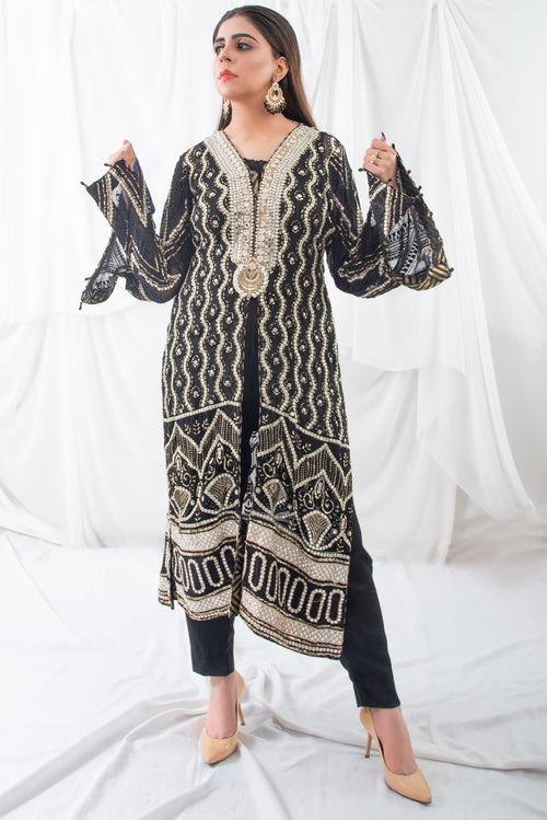 Black & Gold Outfit - MaisonDuModa 2 Piece Dress