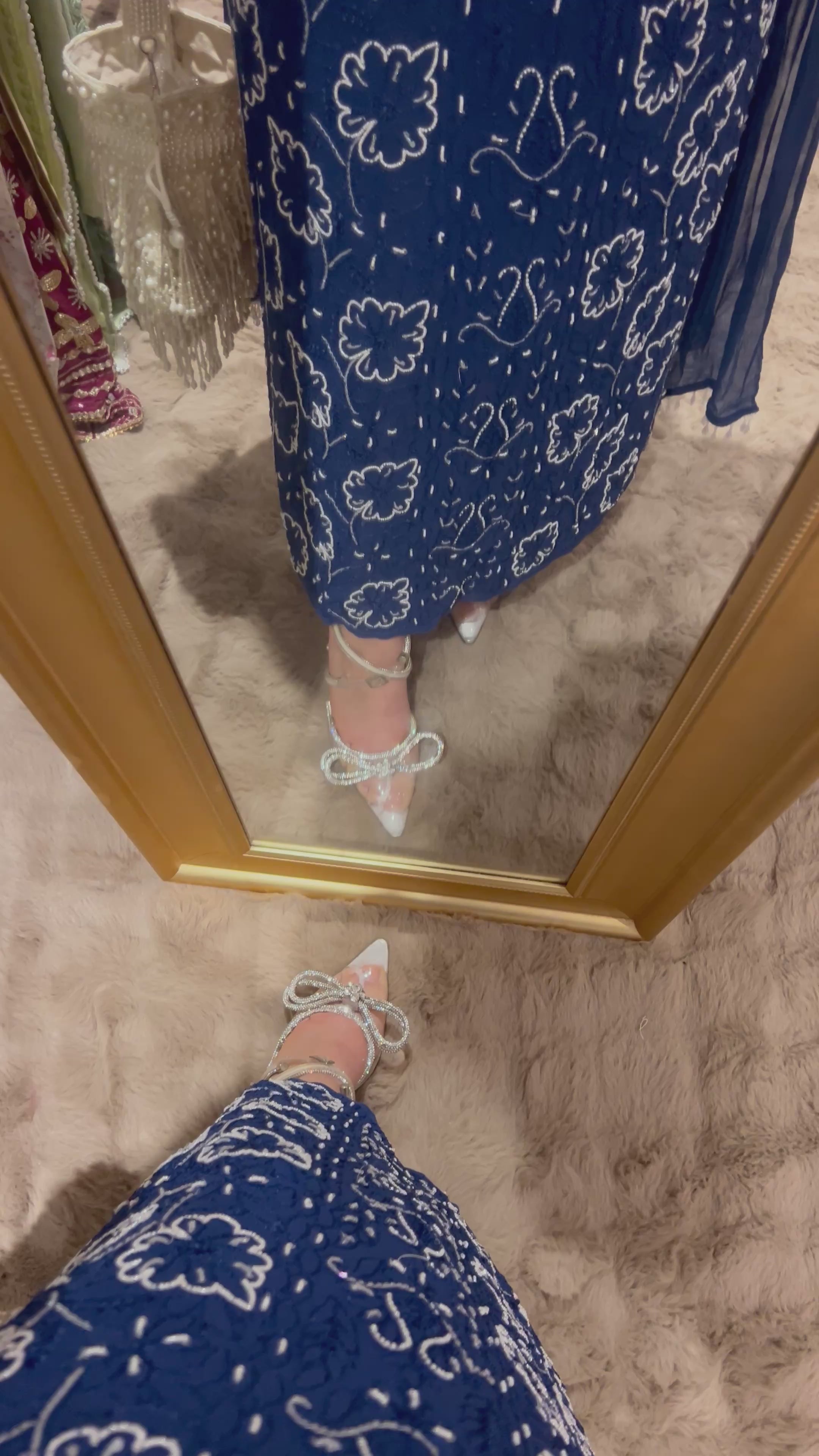 Royal Blue chikankari outfit!